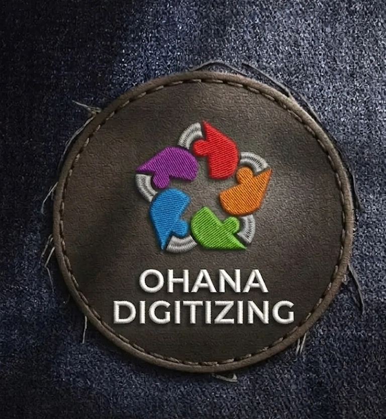 Embroidered patch with intricate details and colors