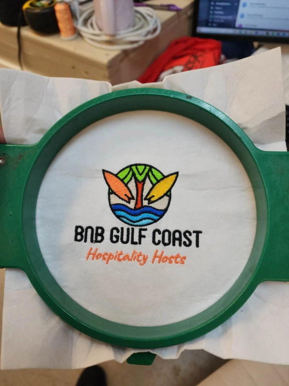 Artwork in digitized and stitch form